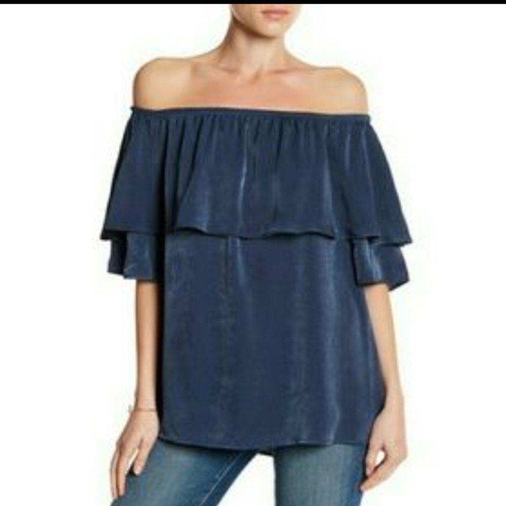 West Kai Off Shoulder Ruffle Top